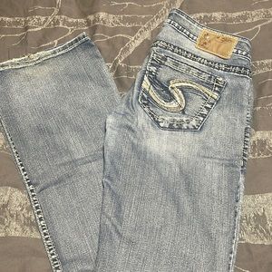 Tuesday Silver Low Rise Lighter Washed Denim Boot Cut Jeans